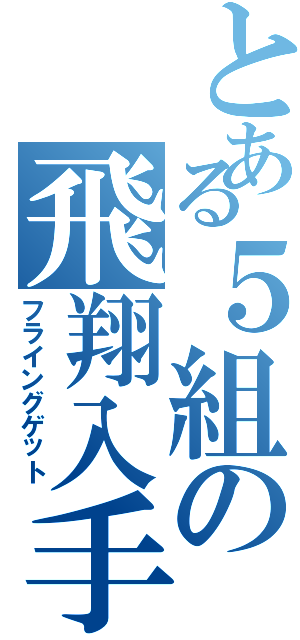 とある５組の飛翔入手（フライングゲット）