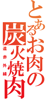 とあるお肉の炭火焼肉（遠赤外線）