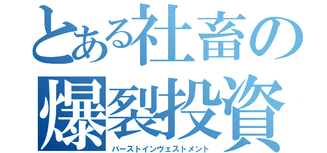 とある社畜の爆裂投資（バーストインヴェストメント）