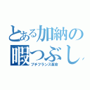 とある加納の暇つぶし（プチフランス革命）