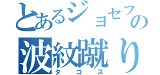 とあるジョセフの波紋蹴り（タコス）