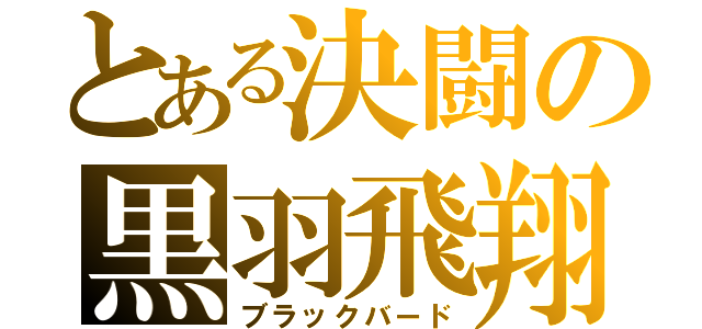 とある決闘の黒羽飛翔（ブラックバード）