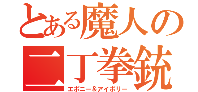 とある魔人の二丁拳銃（エボニー＆アイボリー）