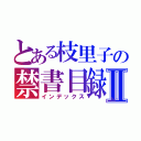 とある枝里子の禁書目録Ⅱ（インデックス）