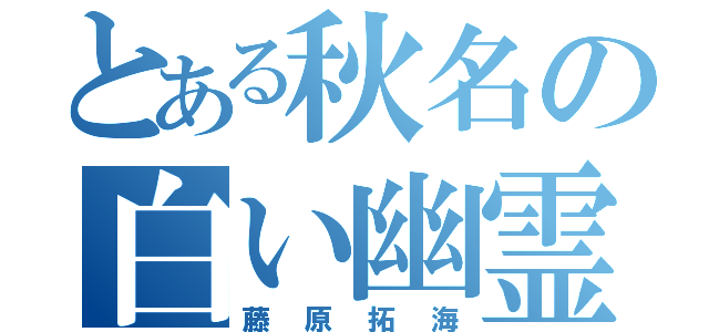 とある秋名の白い幽霊（藤原拓海）