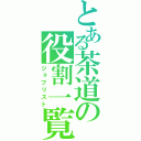 とある茶道の役割一覧（ジョブリスト）