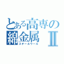 とある高専の綿金属Ⅱ（スチールウール）