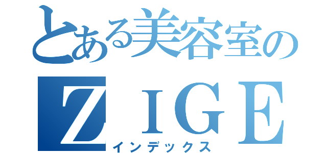 とある美容室のＺＩＧＥＮ（インデックス）