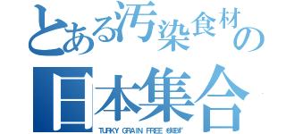 とある汚染食材の日本集合（ＴＵＲＫＹ ＧＲＡＩＮ ＦＲＥＥ も知らず）