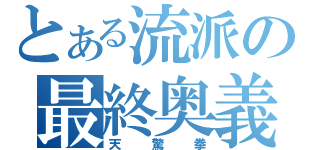 とある流派の最終奥義（天驚拳）