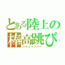 とある陸上の棒高跳び（ハイジャンパー）