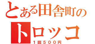 とある田舎町のトロッコ鉄道（１回５００円）