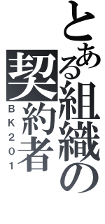 とある組織の契約者（ＢＫ２０１）