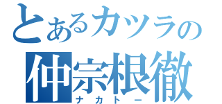 とあるカツラの仲宗根徹（ナカトー）