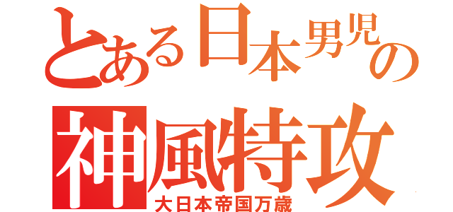 とある日本男児の神風特攻\r\n（大日本帝国万歳）