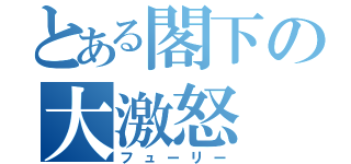 とある閣下の大激怒（フューリー）