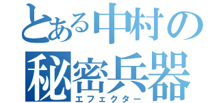 とある中村の秘密兵器（エフェクター）