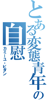 とある変態青年の自慰（カミーユ・ビダン）