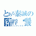 とある泰誠の豬桴聻靉（インデックス）