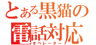 とある黒猫の電話対応（オペレーター）