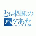 とある四組のハゲあたま（たにぐち）