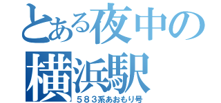 とある夜中の横浜駅（５８３系あおもり号）