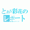 とある彩花のレポート（緋弾のアリア）