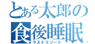 とある太郎の食後睡眠（ラストリゾート）