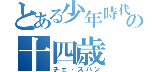 とある少年時代の十四歳（チェ・スハン）