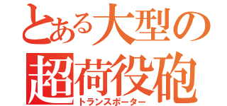 とある大型の超荷役砲（トランスポーター）