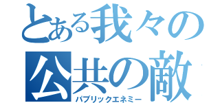 とある我々の公共の敵（パブリックエネミー）