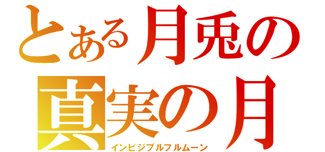 とある月兎の真実の月（インビジブルフルムーン）