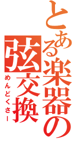 とある楽器の弦交換（めんどくさー）