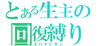 とある生主の回復縛り（スパマリサン）