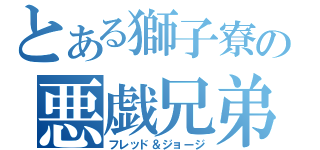 とある獅子寮の悪戯兄弟（フレッド＆ジョージ）