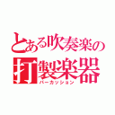 とある吹奏楽の打製楽器（パーカッション）