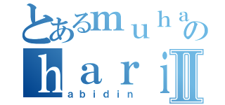 とあるｍｕｈａｍｍａｄのｈａｒｉｓⅡ（ａｂｉｄｉｎ）