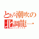 とある潮吹の北調龍一（インデックス）