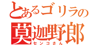 とあるゴリラの莫迦野郎（センコさん）