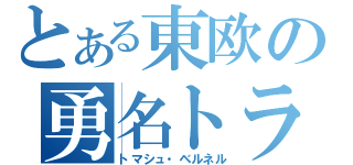 とある東欧の勇名トラ（トマシュ・ベルネル）