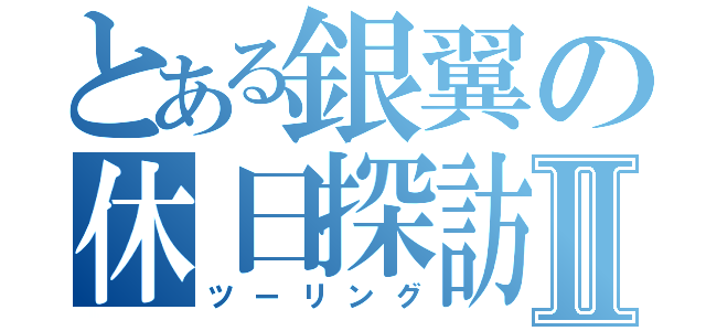 とある銀翼の休日探訪Ⅱ（ツーリング）