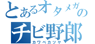 とあるオタメガネのチビ野郎（カワベカツヤ）