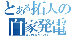 とある拓人の自家発電（エレクトロベーション）