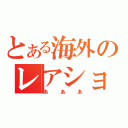 とある海外のレアショップ（あああ）