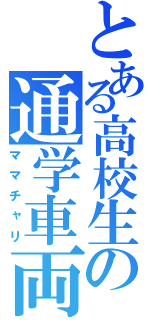 とある高校生の通学車両（ママチャリ）