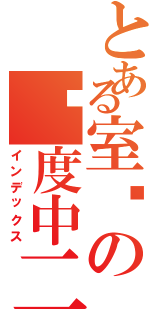 とある室设の过度中二（インデックス）