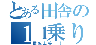 とある田舎の１１乗り（横転上等！！）