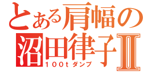 とある肩幅の沼田律子Ⅱ（１００ｔダンプ）