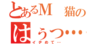 とあるＭ 猫のはぅっ…（イヂめて…）