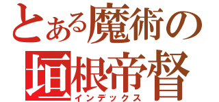 とある魔術の垣根帝督（インデックス）